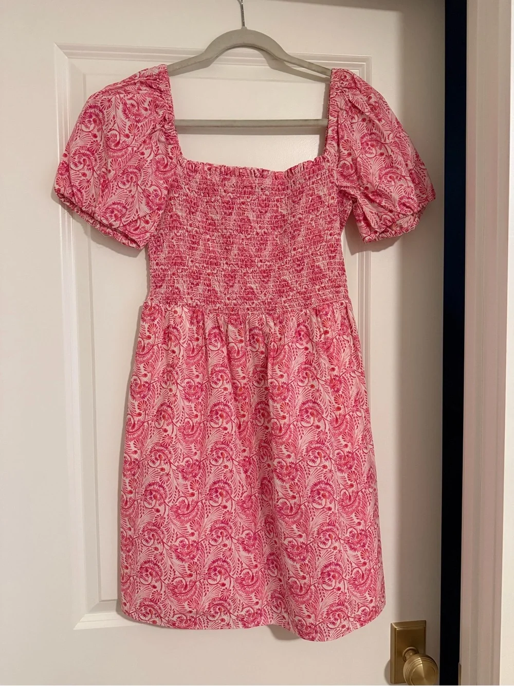 J. Crew smocked mini dress